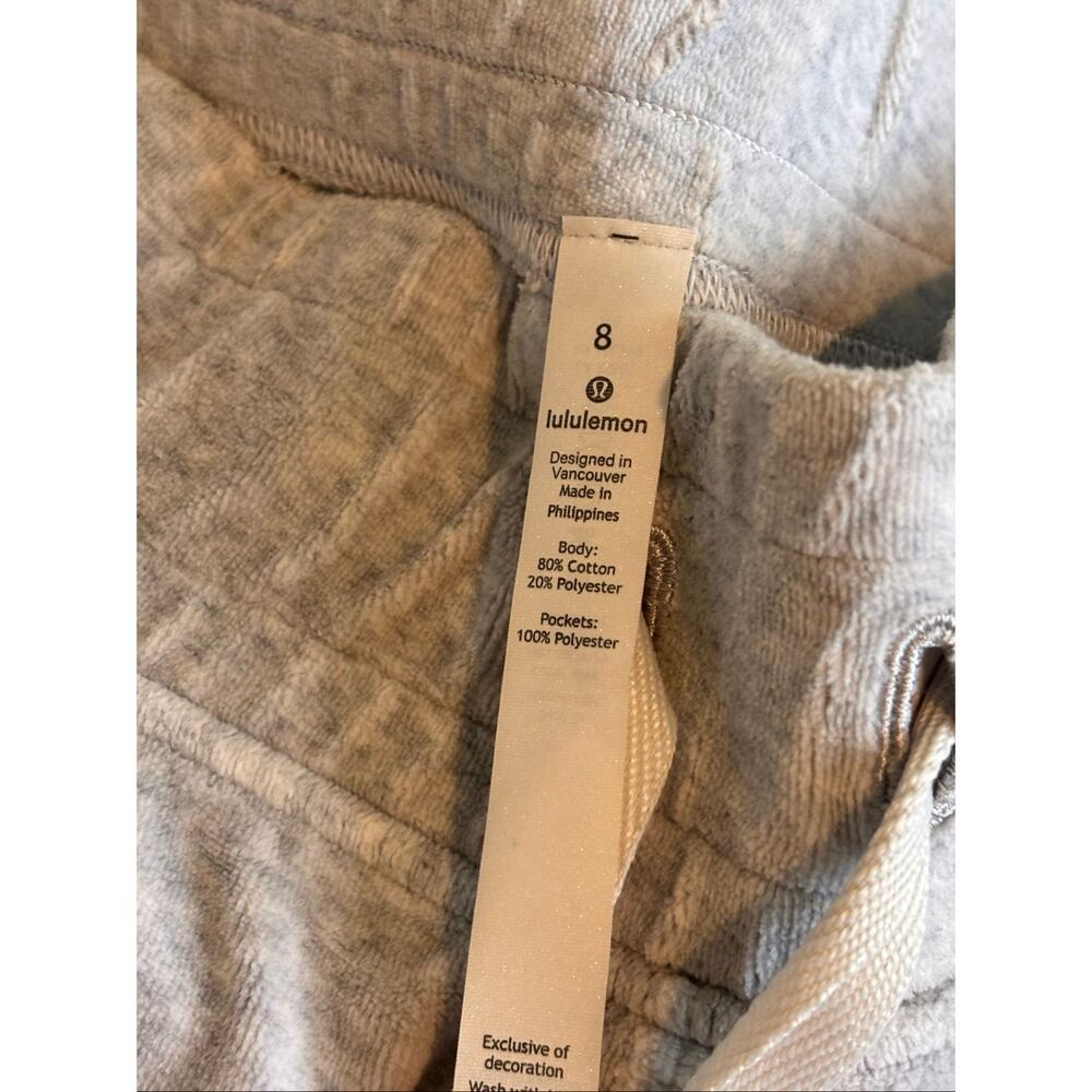 NWOT Lululemon Side Split Fleece Wide Leg Lounge Pant Heather Alo aesthetic Gray - Picture 6 of 7